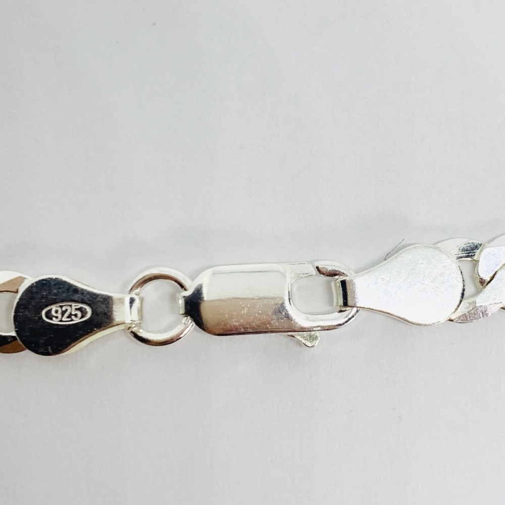 Sterling Silver 925 Men’s Necklace Cuban Curb 24” - Picture 3 of 4